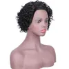 Krótkie peruki Ludzkie Włosy Peruki Kinky Curly Afro Krótki Human Mieszanka Brak Koronki Syntetyczna Peruka Elegancka Peruka Proste Krótkie Peruki