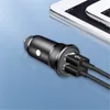 Dual USB Car Charger for Cellphones Tablets MP3 White Black Max 24A Current Auto Power Adapter 100pcsup2137635