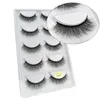3D Mink Eyelashes False Siberian Mink Lashes Eyes Makeup False 3D Mink Eyelashs Extension Tousing Tools utgör 5 Par A Pack4142360