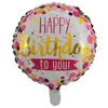 Birthday Party Ballons Aluminum film balloons inflatable happy birthday balloons Birthday kids toy supplies 30 Designs 18 Inch DHW2006164