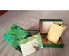 Lux ury watch Mens Boxes For rol ex Watch Box Original Inner Outer Womans Watches Men Wristwatch Green booklet card