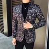 Men's Suits Letter Print Jacket Chaqueta Hombre Formal Males Blazers 2023 Autumn Men Clothing Mens Blazer