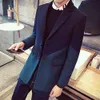 Långa ullrockar Mens Long Trench Coat Jackor Blue Abrigo Hombre Slim Fit Koreanska Style Mens Jackor 2019 Vinterrockar Män