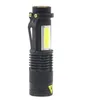 LED COB -ficklampan Mini Tactical Q5 ficklampor IP66 Vattent￤t Zoom ficklampa Torch Portable Outdoor Vandring Camping Torches Lamp