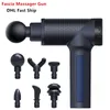 LCD-skärm Djupvävnadsmassagerare 9 Nivåer Intensitet Muskel Massager Fascia Gun med 2 Massage Modeller Full Body Massage Guns