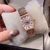 Mode Goede kwaliteit Merk Horloges heren Tonneau kristal stijl roestvrijstalen band quartz polshorloge Muller FM05289d