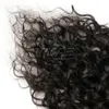 Clipe em extensões de cabelo onda de água cabelo peruano cor natural Duplo desenhado 7 pcs / set 100g 120g 140g 160g extensão de cabelo humano virgem