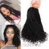 Vendita calda! Dea Faux Locs ricci Jumbo Dreads Trecce estensioni dei capelli 20inches sintetico morbido naturale Loc Hairstyle Crochet dei capelli