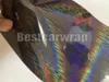 Black Neo chrome holographic Vinyl Wrap For car wrap with Air bubble Free Rainbow Chrome Wrap covering graphic size 1.52x20m/Roll
