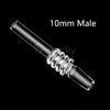 10mm 14mm 18mm Male Quartz Tips Dab Tool With Plastic Keck Clip Quartz Nail Tip Smoking Accessories For NC Glass Bongs Rigs