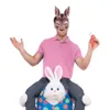 Маски кролика, маска на Хэллоуин, унисекс, карнавал, аксессуары для праздничных вечеринок, инструменты для косплея, забавный декор, реалистичный маскар XBJK2002