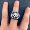 5pcslot Size 713 New Design Cool Biker Style Skull Ring 316L Stainless Steel Jewelry Men Amazing Motorbiker Ring8404902