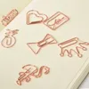 Rose Gold Crown Flamingo Paper Clips Creative Metal Beaper Clips Bookmark Memo Planner Clips School Office Канцтовары BH2529 TQQ