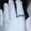 Choucong Promise Ring Round Princess Cut 5A Zircon Stone 925 Sterling Silver Engagement Bröllop Band Ringar för Kvinnor Smycken