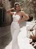 Kant Geappliceerde Moeder van de Bruid Pakken Jumpsuits Met Afneembare Rokken Sweetheart Tule Strand Trouwjurk Boho Bruidsjurken