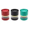 DHL all'ingrosso Voice-Box-Shape concavo Herb Grinders Supporto per cellulare Frantoio per tabacco 4 parti Colore arcobaleno Diametro 63mm In lega di zinco