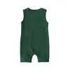 Baby baby gestreepte rompertjes peuter jongens kinderen ontwerper kleding meisjes casual outfits mouwenloze romper pasgeboren jumpsuits M1510