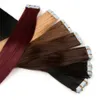 ブラジルのシルクストレートテープヘアエクステンションダブルドロップ2.5g /ピース40ピース/パック皮の緯糸髪の毛