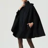 Women Gothic Wool Coat Coats abbottoneria sciolta casual esterno alta strada elegante inverno autunno inverno over -cappotto femminile nero top coat2610702