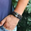 Evil Eye geflochtenes Armband aus echtem Leder, Herren-Armreif, Unisex, verstellbar, schwarz, braun, Vintage-Stil, modisches Armband, Schmuck, Geschenk für Frauen