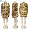 Sexy paisley vintage print gold dress Women holiday beach casual dress Summer elegant short blouse dress party club large size