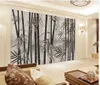 murais 3d papel de parede para sala de estar retro parede arte bambu floresta sofá TV