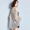 Nya Kvinnor Sommar Kimono Cardigan Mesh Transparent Sun Blouse Chiffon Loose Short Plus Size Shirt Solid Beach Cover Outwear