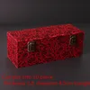 High End Rectangle 10 Slots Box för Bangle Armband Storage Box Träförpackning Kinesisk Silk Brocade Smycken Samling Box 1pcs
