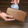 محفظة من الجلد Long Men With With Card Card Portemonnee السوستة الكبيرة السوستة ذكور حقيبة يد العلامة التجارية الفاخرة Men Wallets7751868