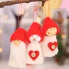 Muñeco de peluche Decoración navideña Colgante 3 unids / set Papá Noel Muñeco de nieve Adornos colgantes Árbol de Navidad Colgante Decoración para el hogar 5 estilos XD22212