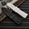Silicone Rubber Watchband 22mm 24mm 26mm Black Blue Red Orange white watch band For Panerai Strap with logo CJ191225