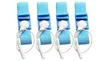 conductive Adjustable Estim Wrist Strap Components 4pcs Blue Stim Loops 4pcs White Wires9693623