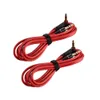 cavo aux per auto rosso 1.2M 4FT angolo di 90 gradi jack da 3,5 mm cavo Aux maschio a maschio cavo di linea audio stereo per mp3 mp4 altoparlante cuffie pc