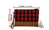 DHL 50pcs Women Polyester&Pu Plaid Patten Large Capacity Makeup bags Mix Color Lady Travel Wash Bags