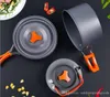 Look will rachatDoor Cooking pot de cuisine en plein air ensemble 23 personnes de camping théière en aluminium portable pott 5788435