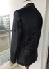 Neue Flanell mit Muster Bräutigam Smoking Schal Revers Männer Anzüge Hochzeit Prom Abendessen 3 Stück dicker Blazer (Jacke + Hose + Weste + Fliege) W518