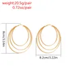 Boucles d'oreilles Fashion-Multi Big Metal Circle HOOP pour femmes Punk bijoux Boucles d'oreilles vintage en or pendentif Boucles d'oreilles rondes classiques