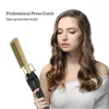 Top Quality Electric Comb Straightener wand Hair Curling Irons hair curler Comb Hot Straightening Electric Comb Titanium Alloy DHL Free