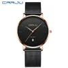 2020 Men039s Montre la marque de luxe Crrju Mens Quartz Watches Men Business Horloge masculin Gentleman Casual Fashion Wrist Watch265G6391309