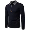 Heren Stitching Shirt Lange mouw Slanke shirts Ademend Blouse Fresh Color for Business Men Hot Sales1