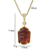 Groothandel-hiphop Micro verharde CZ Steen Bling Ice Out Sakyamuni Boeddha Hangers Ketting voor Mannen Rapper Sieraden