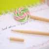 Gel Pens 24pcs/lot Lollipop design 0.7mm black ink Ballpoint pen Students' Signature ball pen office school stationery supplies