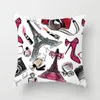 Happy Valentines Day Pillowcase Love Make up Letter Print Pillow Cover Couple Home Sofa Throw Pillowcase 45*45cm