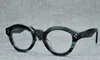 Wholesale-Framesブランドデザイナーヴィンテージラウンドメガネフレームマスク手作り黒亀近視眼鏡箱付き眼鏡