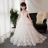 Les filles de Noël robe robes en dentelle Princesse bling bling Paillettes robes de scène costume cape