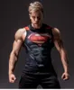 Camiseta sin mangas con estampado 3D de superhéroe para hombre, chaleco deportivo de alta elasticidad para culturismo, sudaderas con capucha sin mangas