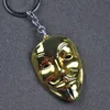 Clown V för Vendetta Keychain Anonym Guy Mask Metal KeyRing Keychain FOB för män Kvinnor Kids julklapp