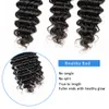 Brazilian Deep Wave Hair 3 Bundles with 44 Lace Closure Natural Color double weft no shedding weaving1374129