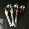 Bone color long curved pot Wholesale Glass Bongs Accessories, Water Pipe Smoking, Free Shipping