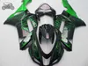 Kit carenatura stampata ad iniezione per Kawasaki ZX6R 07 08 Parti carenature moto Ninja fiamme verdi ZX-6R 2007 2008 ZX 6R